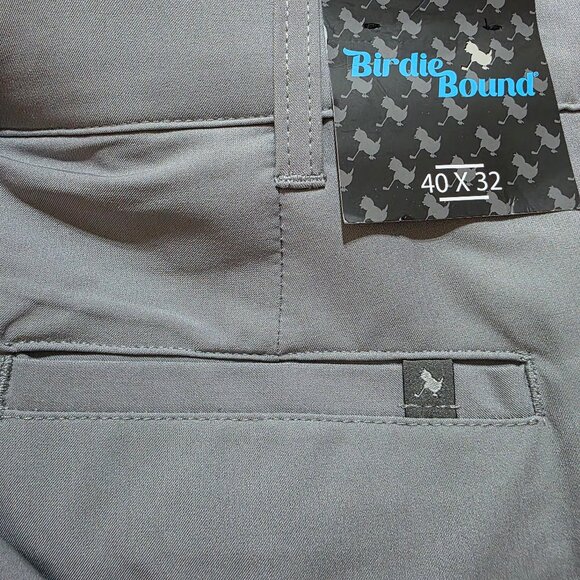 Birdie Bound Golf Pants Regular Fit Four-Way Stretch Men's 40x30 & 40x32 Gray - Picture 8 of 12
